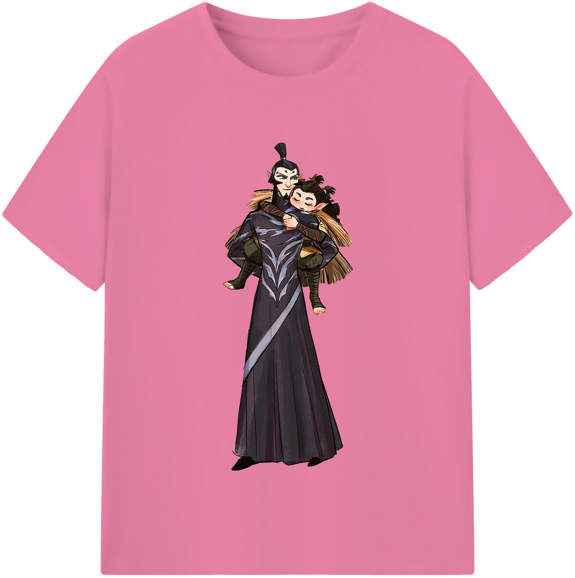 （画像用） Ne Zha 2 ナタ 魔童の大暴れ 綿100％半袖Tシャツ（フロントプリント）